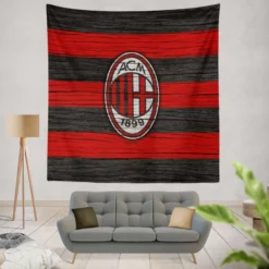 Excellent Football Club in Italy AC Milan Tapestry