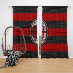 Excellent Football Club in Italy AC Milan Window Curtain