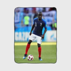 Excellent France Soccer Player N Golo Kante Fleece Blanket 1