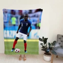 Excellent France Soccer Player N Golo Kante Fleece Blanket