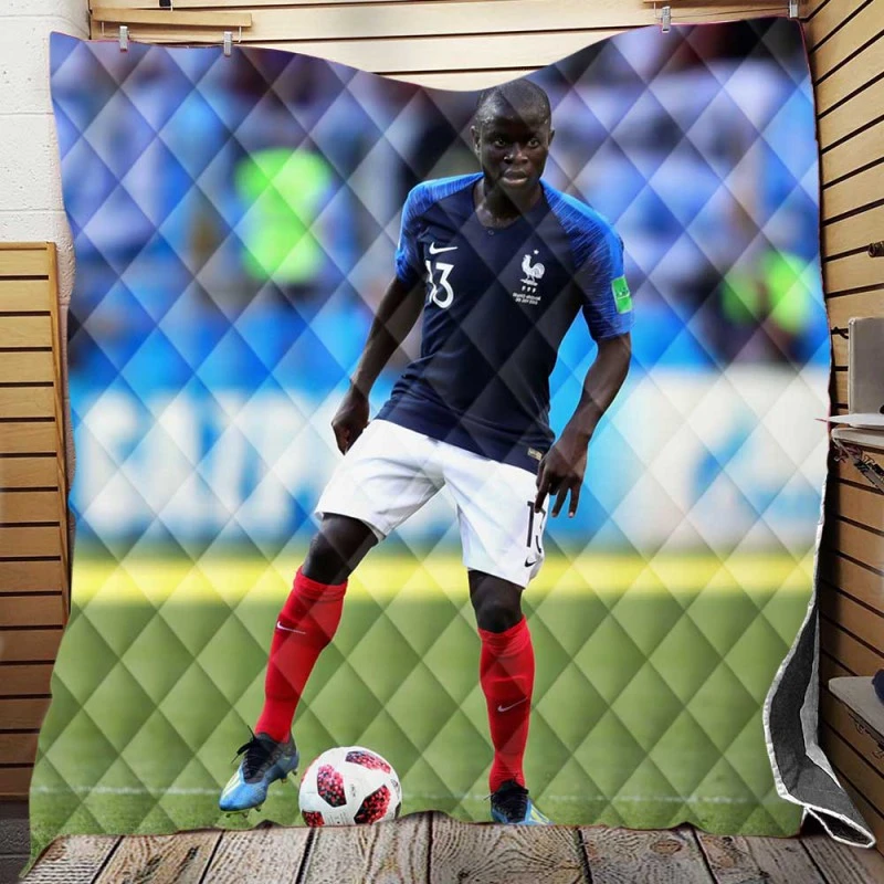 Excellent France Soccer Player N Golo Kante Quilt Blanket