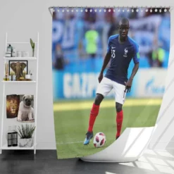 Excellent France Soccer Player N Golo Kante Shower Curtain