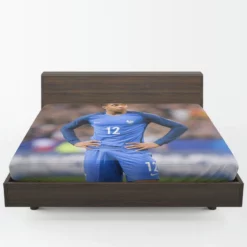 Excellent French Football Player Kylian Mbappe Fitted Sheet 1