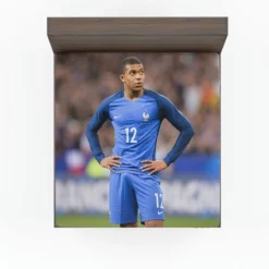 Excellent French Football Player Kylian Mbappe Fitted Sheet
