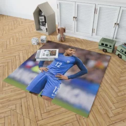 Excellent French Football Player Kylian Mbappe Rug 1