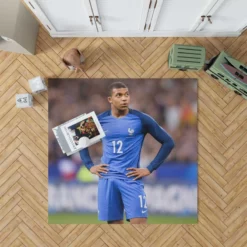 Excellent French Football Player Kylian Mbappe Rug