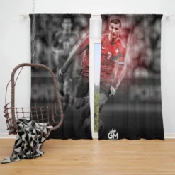 Excellent Juve Football Player Cristiano Ronaldo Window Curtain