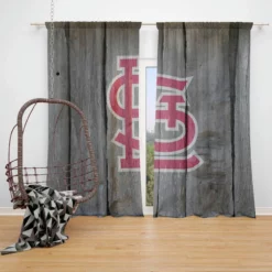 Excellent MLB Baseball Club St Louis Cardinals Window Curtain