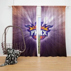 Excellent NBA Basketball Club Phoenix Suns Window Curtain