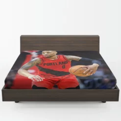 Excellent NBA Basketball Player Damian Lillard Fitted Sheet 1