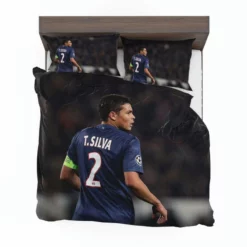 Excellent PSG Soccer Player Thiago Silva Bedding Set 1