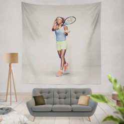 Excellent Tennis Player Naomi Osaka Tapestry