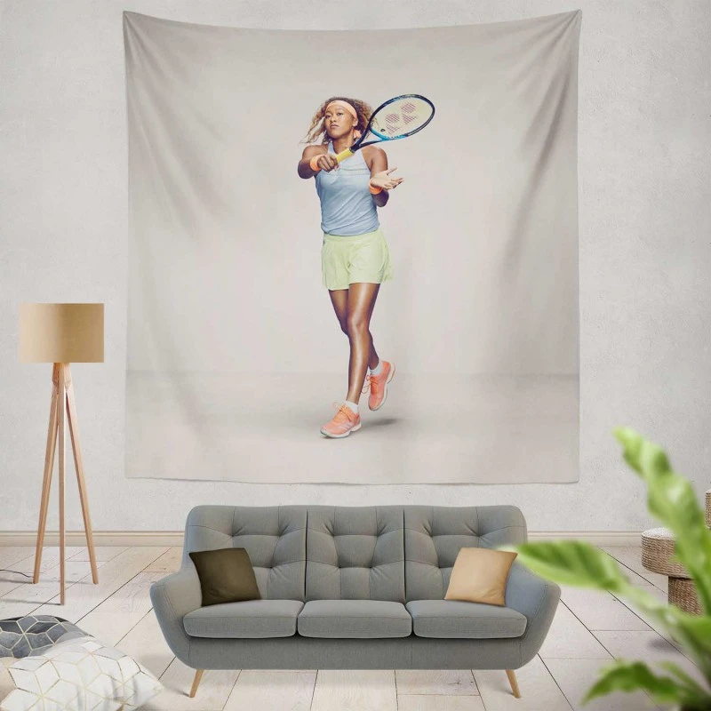 Excellent Tennis Player Naomi Osaka Tapestry