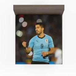 Excellent Uruguay Soccer Player Luis Suarez Fitted Sheet