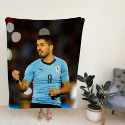 Excellent Uruguay Soccer Player Luis Suarez Fleece Blanket