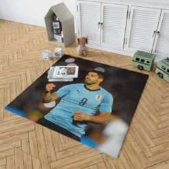 Excellent Uruguay Soccer Player Luis Suarez Rug 1