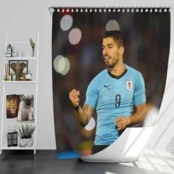 Excellent Uruguay Soccer Player Luis Suarez Shower Curtain