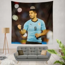 Excellent Uruguay Soccer Player Luis Suarez Tapestry