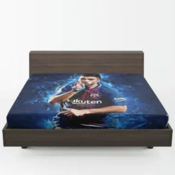 Exciting Barca Football Club Luis Suarez Fitted Sheet 1