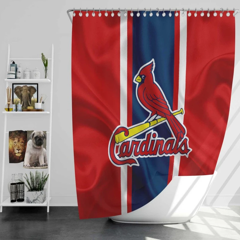 Exciting Baseball Team St Louis Cardinals Shower Curtain