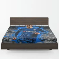 Exciting Chelsea Football Player Eden Hazard Fitted Sheet 1