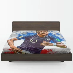 Exciting Franch Football Player Kylian Mbappe Fitted Sheet 1