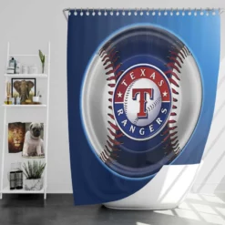 Exciting MLB Club Texas Rangers Shower Curtain