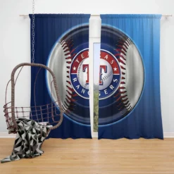 Exciting MLB Club Texas Rangers Window Curtain