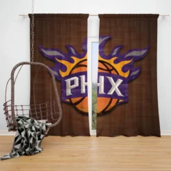 Exciting NBA Basketball Team Phoenix Suns Window Curtain