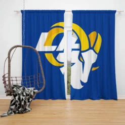 Exciting NFL Club Los Angeles Rams Window Curtain