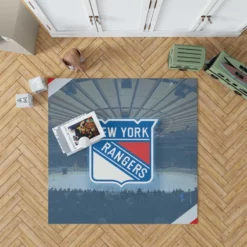 Exciting NHL Hockey Club New York Rangers Rug