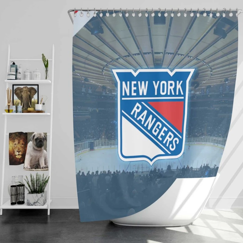 Exciting NHL Hockey Club New York Rangers Shower Curtain