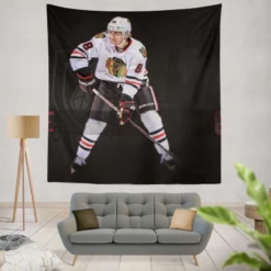 Exciting NHL Hockey Player Patrick Kane Tapestry