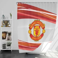 Exciting Soccer Club Manchester United FC Shower Curtain