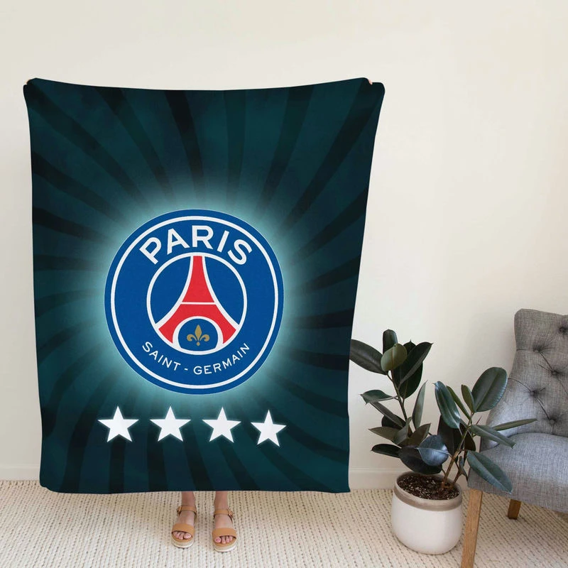 Exciting Soccer Team Paris Saint Germain FC Fleece Blanket