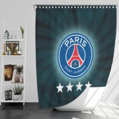 Exciting Soccer Team Paris Saint Germain FC Shower Curtain
