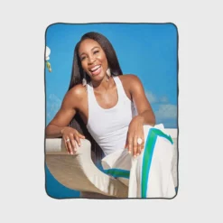 Exciting Tennis Player Venus Williams Fleece Blanket 1