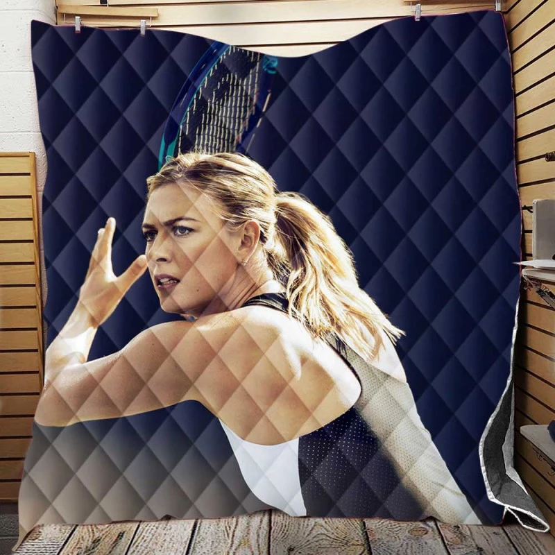 Exciting WTA Tennis Player Maria Sharapova Quilt Blanket