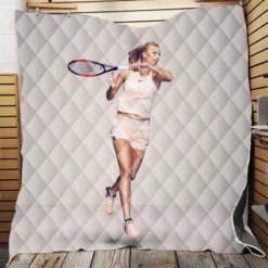 Excititng Czech Tennis Player Petra Kvitova Quilt Blanket