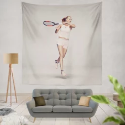 Excititng Czech Tennis Player Petra Kvitova Tapestry