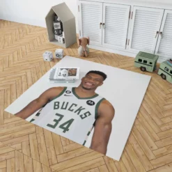 Exellelant Basketball Player Giannis Antetokounmpo Rug 1