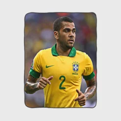 Exellent Football Player Dani Alves Fleece Blanket 1