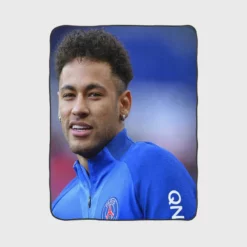 Extraordinary PSG Football Player Neymar Fleece Blanket 1