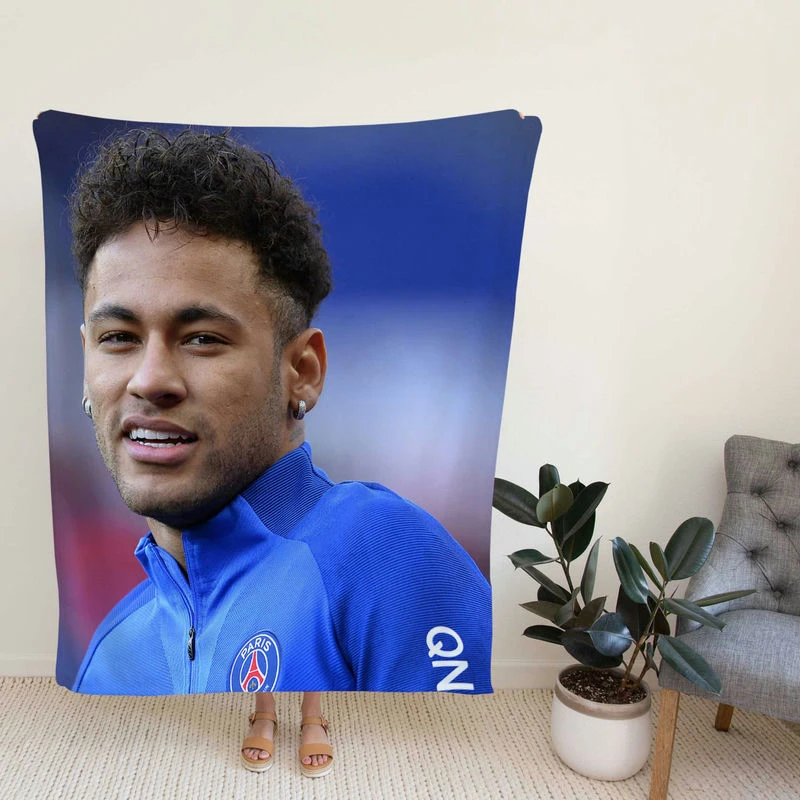 Extraordinary PSG Football Player Neymar Fleece Blanket