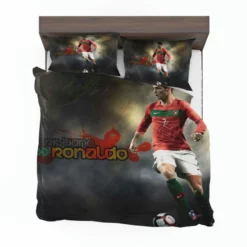 Extraordinary Portugal Cristiano Ronaldo Football Player Bedding Set 1