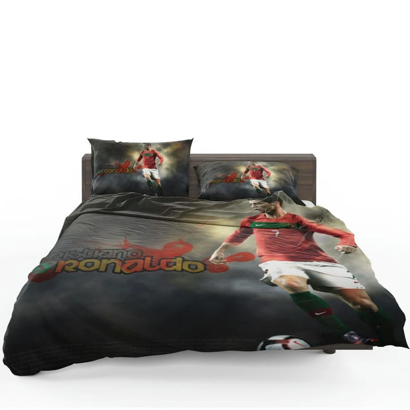 Extraordinary Portugal Cristiano Ronaldo Football Player Bedding Set