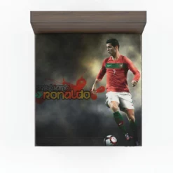 Extraordinary Portugal Cristiano Ronaldo Football Player Fitted Sheet