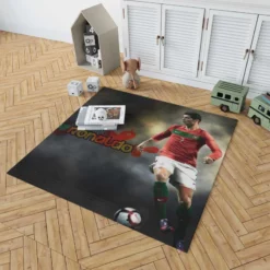 Extraordinary Portugal Cristiano Ronaldo Football Player Rug 1