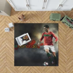 Extraordinary Portugal Cristiano Ronaldo Football Player Rug