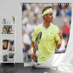 Extraordinary Tennis Player Rafael Nadal Shower Curtain